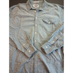 Vintage Dockers Men's Shirt Size XL Striped Button Down Long Sleeve Collared